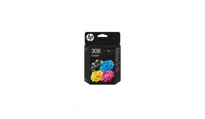 HP 308 2-Pack Black/Tri-color Original Ink Cartridge Combo
