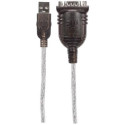 Manhattan USB-A to Serial Converter cable, 45cm, Male to Male, Serial/RS232/COM/DB9, Prolific PL-230