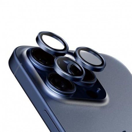 PanzerGlass ® Hoops® Titanium Camera Lens Protector Blue iPhone 15 Pro | 15 Pro Max