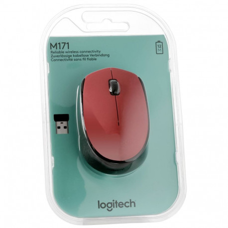 Logitech M171 USB punane hiir (910-004641) (910004641)