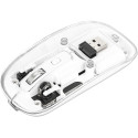 "MANHATTAN Funkmaus USB-A 4Tasten RGB LED weiß transparent"