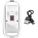"MANHATTAN Funkmaus USB-A 4Tasten RGB LED weiß transparent"