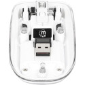"MANHATTAN Funkmaus USB-A 4Tasten RGB LED weiß transparent"