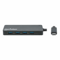 "MANHATTAN 7-Port USB Hub C-Stecker A-Buchse 5Gbit/s schwar"