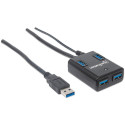 "MANHATTAN USB-HUB 4-Port USB 3.0 schwarz mit Netzteil"