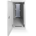 "PC Schrank für Computergehäuse Glastür Digitus. inkl. Castorgruppe. Farbe Grau RAL 7035"