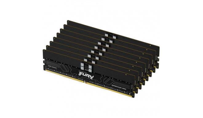 "KINGSTON 128GB 6400MT/s DDR5 ECC Reg CL32 DIMM Kit of 8 FURY Renegade Pro XMP"