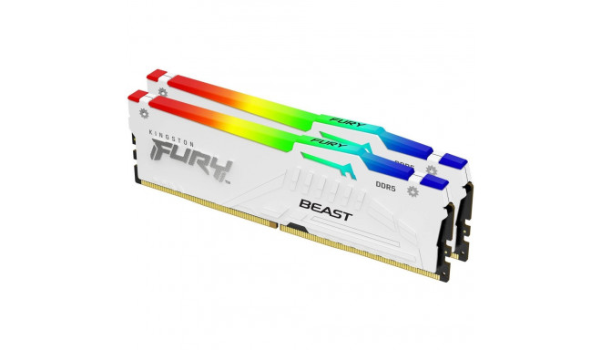 "KINGSTON 32GB 6000MT/s DDR5 CL36 DIMM Kit of 2 FURY Beast White RGB EXPO"