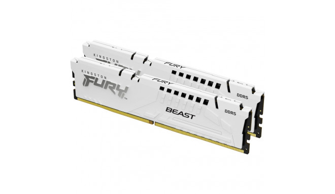 "KINGSTON 64GB 6400MT/s DDR5 CL32 DIMM Kit of 2 FURY Beast White XMP"