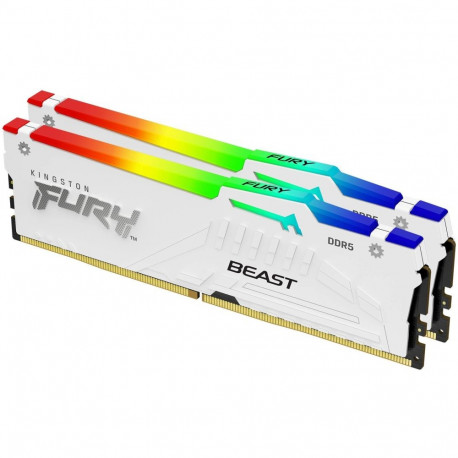"KINGSTON 32GB 6400MT/s DDR5 CL32 DIMM Kit of 2 FURY Beast White RGB EXPO"