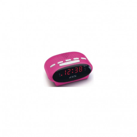 "LENCO ICR-210 FM-Uhrenradio & Radiowecker. pink"