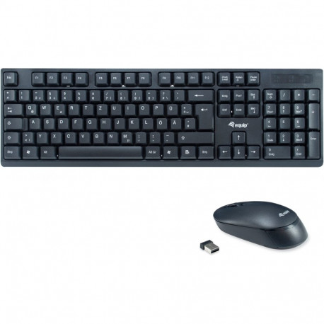 "Equip Wireless Tastatur + Maus. Layout deutsch schwarz"