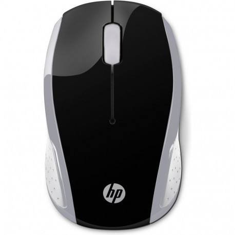 "HP Maus 200 Kabellos USB-A 3-Tasten Silber/Schwarz"