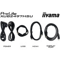 "61cm/24"" (1920x1080) iiyama ProLite XUB2497HSU-B2 16:9 FHD IPS 1ms 100Hz USB-Hub HDMI DP Speaker P