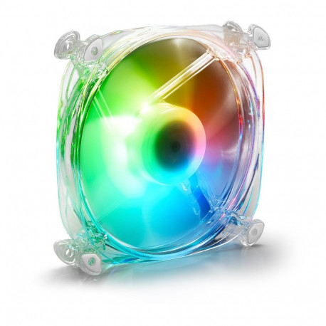 "120mm Sharkoon SHARK Disc RGB Fan (transparent, 120 mm)"