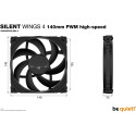"140mm be quiet! SilentWings 4 PWM high-speed"