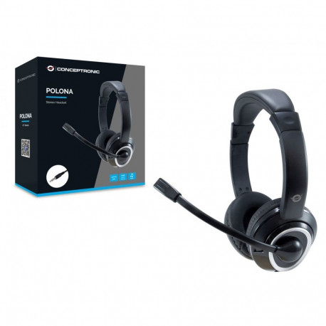 "CONCEPTRONIC Headset Klinke Mikro,int.Bed.Stereo 2.0m sw"