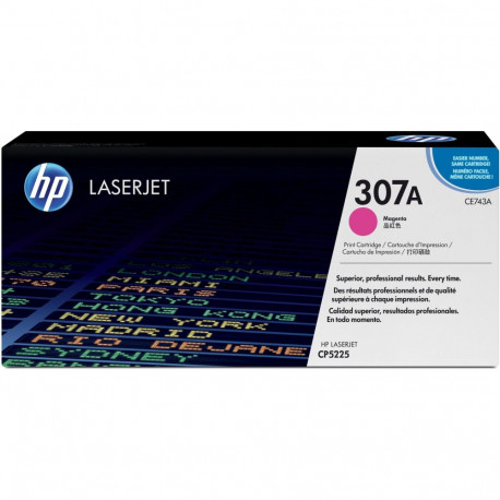 "HP original Colour LaserJet CE743A Toner cartridge magenta standard capacity 7.300 pages 1-pack"