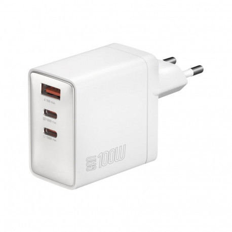 "4smarts Netzladegert GaN Pocket 100W 2C+1A, weiss"