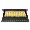 "DIGITUS Patchpanel 1HE 12-Port Cat6 ClassE geschirmt schw."
