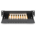 "DIGITUS Patchpanel 1HE 8-Port Cat6 ClassE geschirmt schw."