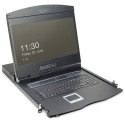 "DIGITUS Konsole 19"" 1HE TFT dt.Layout 16Port Touchpad schwar"