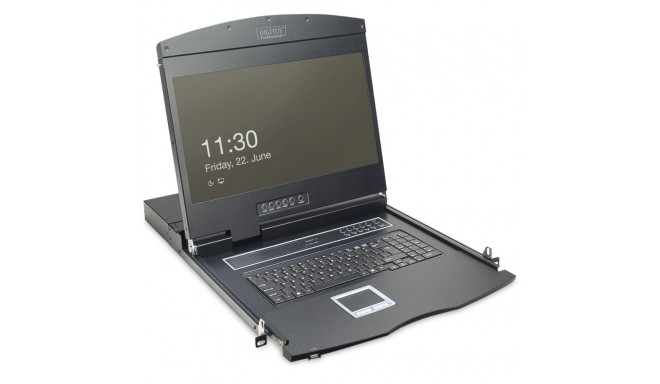 "Digitus 19"" LCD KVM-Konsole, 1-Port VGA, US-Tastatur"