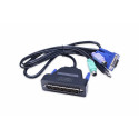 "DIGITUS Modulare Konsole 19""TFT,1-Port KVM&Touchpad,US-Ameri"