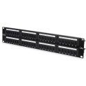 "DIGITUS Patchpanel 2HE 48-Port Cat5e ungeschirmt schwarz"