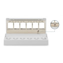 "DIGITUS Patchpanel 6-Port Modular Patchpanel weiß"