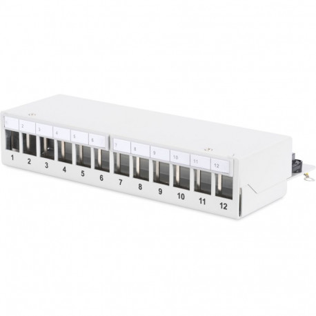 "DIGITUS Patchpanel 1HE 12-Port Modular Desktop grau"