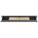 "DIGITUS Patchpanel 1HE 16-Port Cat6 geschirmt schwarz"