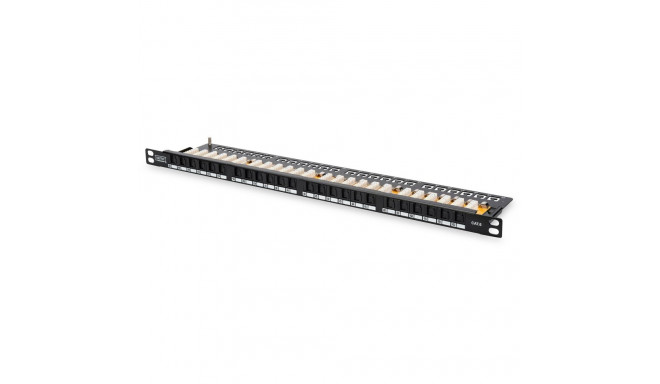 "DIGITUS Patchpanel 0,5HE 24-Port Cat6 ungeschirmt schwarz"
