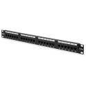 "DIGITUS Patchpanel 1HE 24-Port Cat5e ungeschirmt schwarz"