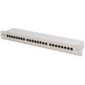 "DIGITUS Patchpanel 1HE 24-Port Cat6 geschirmt grau"