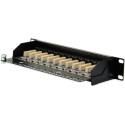 "DIGITUS Patchpanel 1HE 12-Port Cat5e ClassD geschirmt schw."