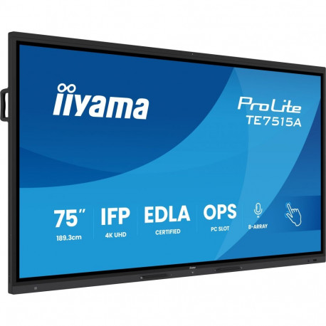 "IIYAMA DS TE7515A 189.3cm IPS TOUCH 75''/3840x2160/2xHDMI/DP/5xUSB/USB-C"