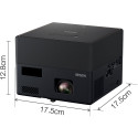 "(1920x1080) Epson EF-12 16:9 1000-Lumen Laser HDMI USB2.0-A Android-TV Speaker Full HD Black"
