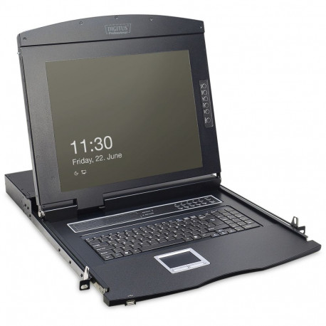 "DIGITUS Modulare Konsole 17""TFT,1-Port KVM&Touchpad,Spanien"