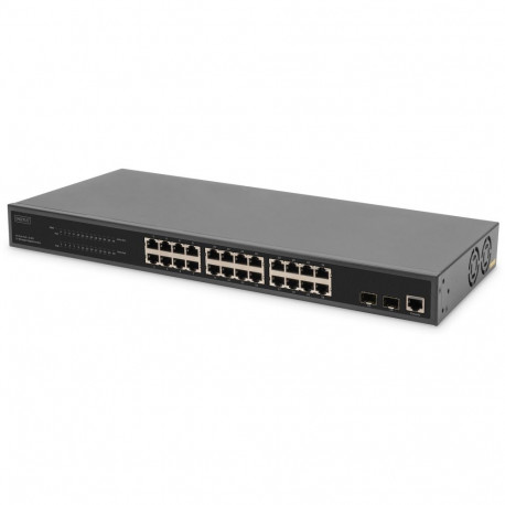 "DIGITUS Switch 24 Port L2 Managed Gigabit Ethernet PoE"