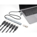 "DELOCK 7 Port Slim USB Hub mit USB Type-C oder USB Typ-A zu 1 x USB 5 Gbps Typ-A + 6 x USB 2.0 Typ-