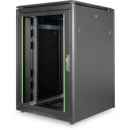 "DIGITUS Netzwerkschrank Unique 22HE 1164x800x800mm schwarz (Speditionsversand)"