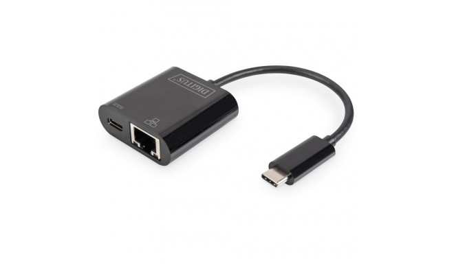 "DIGITUS USB Type-C Gigabit Ethernet Adapter, PD Unterstüt."