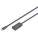 "DIGITUS Verlängerungskabel USB-C->USB-A St./Bu. 5G 5,00m"
