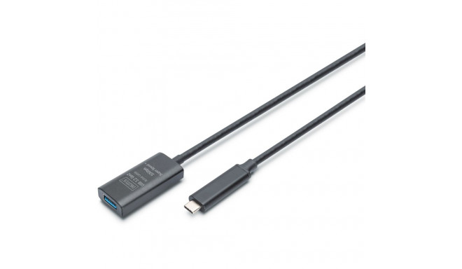 "DIGITUS Verlängerungskabel USB-C->USB-A St./Bu. 10G 5,00m"