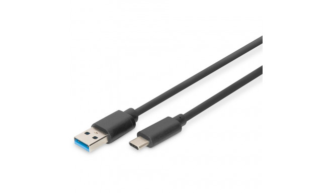 "DIGITUS USB 3.0 Anschlusskabel Typ C -A St/St 1.0m, sw"