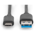 "DIGITUS USB 3.0 Anschlusskabel Typ C -A St/St 1.0m, sw"