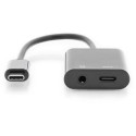 "DIGITUS USB 3.1 Verteilerkabel Typ C-Klinke St/Bu/Bu 0.2m sw"