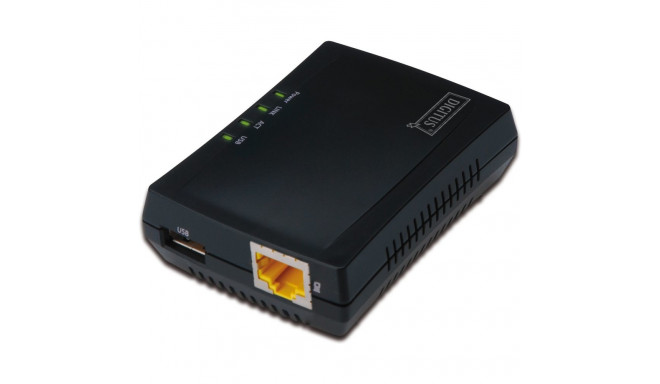 "DIGITUS USB-Netzwerkserver 1-Port +Printserver, NAS-&USB-HUB"