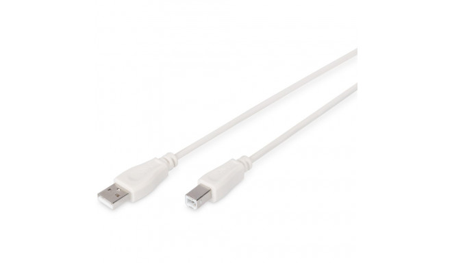 "DIGITUS USB 2.0 Anschlusskabel Typ A- B St/St 1.8m weiss"